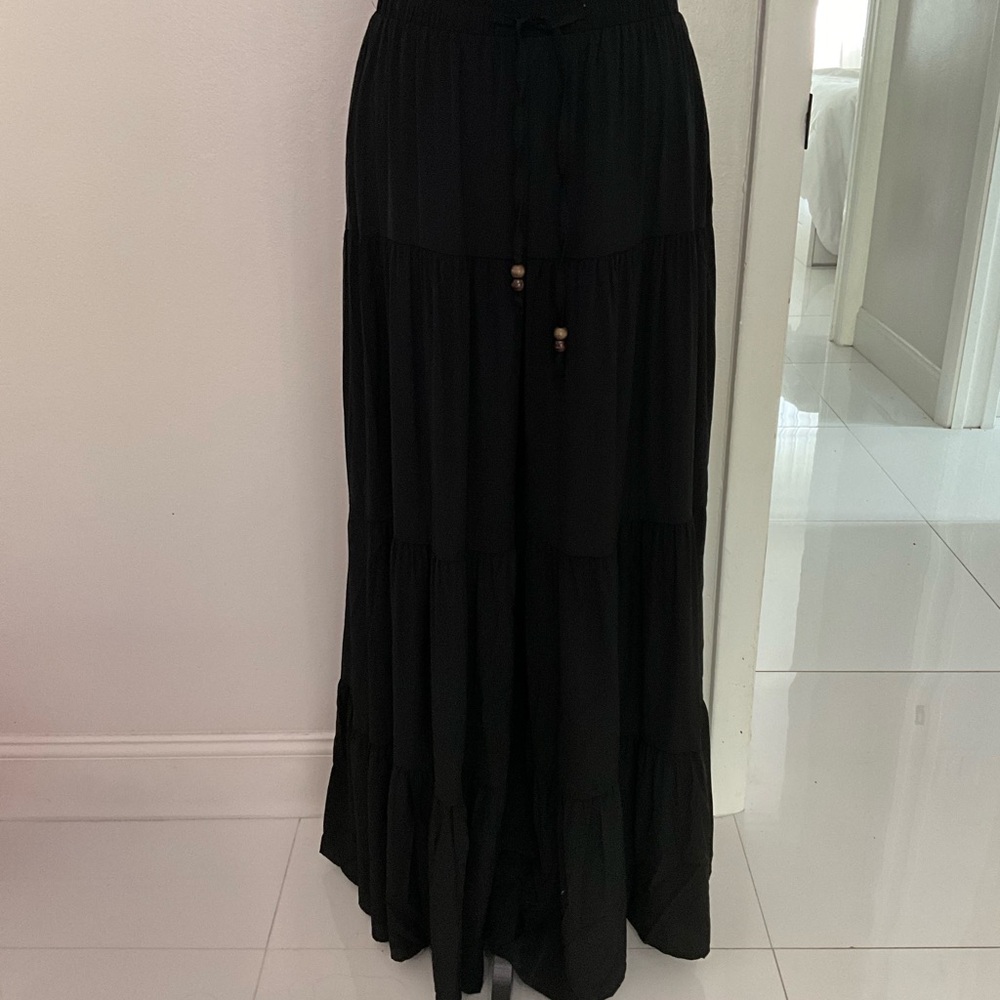 Elegant Black Maxi Skirt